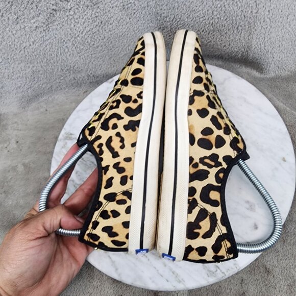 Keds Shoes Womens Size 7 Kate Spade Brown Leopard Print Casual Sneakers *GUC* - Picture 7 of 12